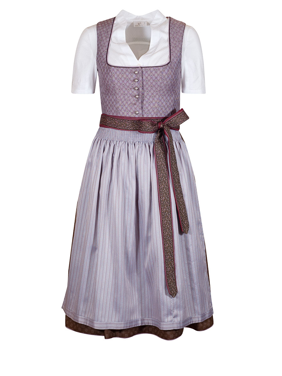 Country Line Dirndl, rose-oliv, festlich, 70lg