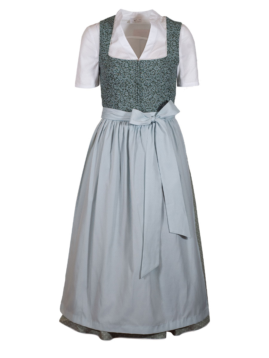 Kinga Mathe Leinen-Dirndl Viola, smaragd-grün, 80lg