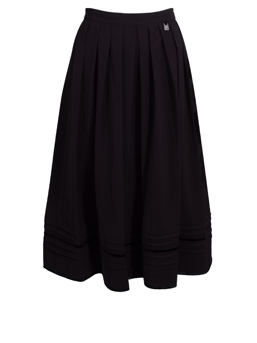 Hammerschmid Dirndlrock Endorf schwarz, Falten, 84cm