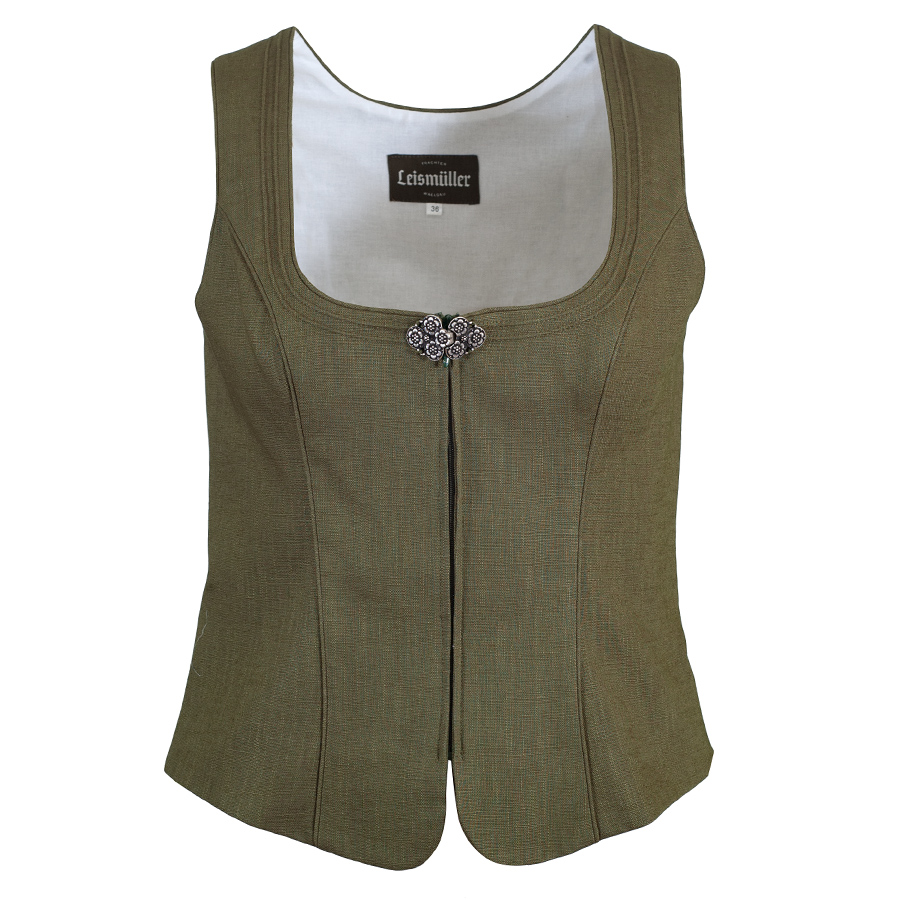 Wenger Leinenspenzer Landau,olivgrün, Silberbrosche