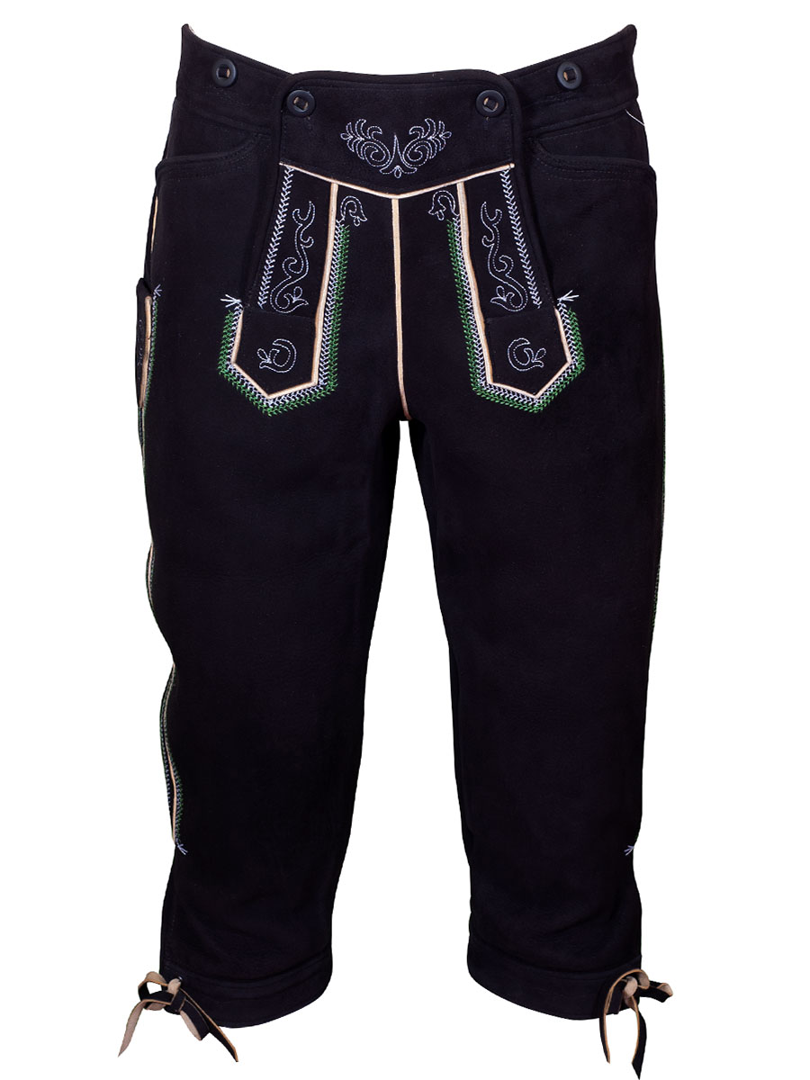 hausg´macht Lederbundhose Polling sämina, Hirsch, schwarz