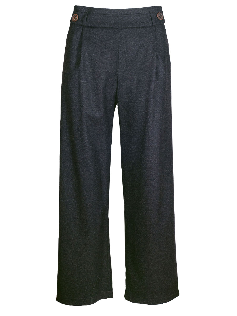 Feli und Hans Damenhose Hilda, weiter Schnitt, anthrazit