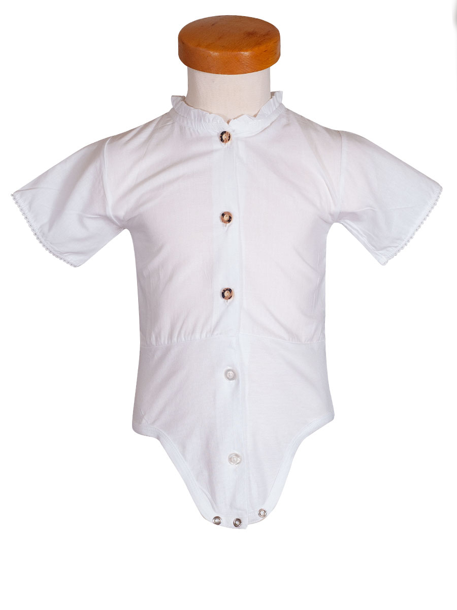 Ederer Body, Mädchen, weiß, Rüschenkragen