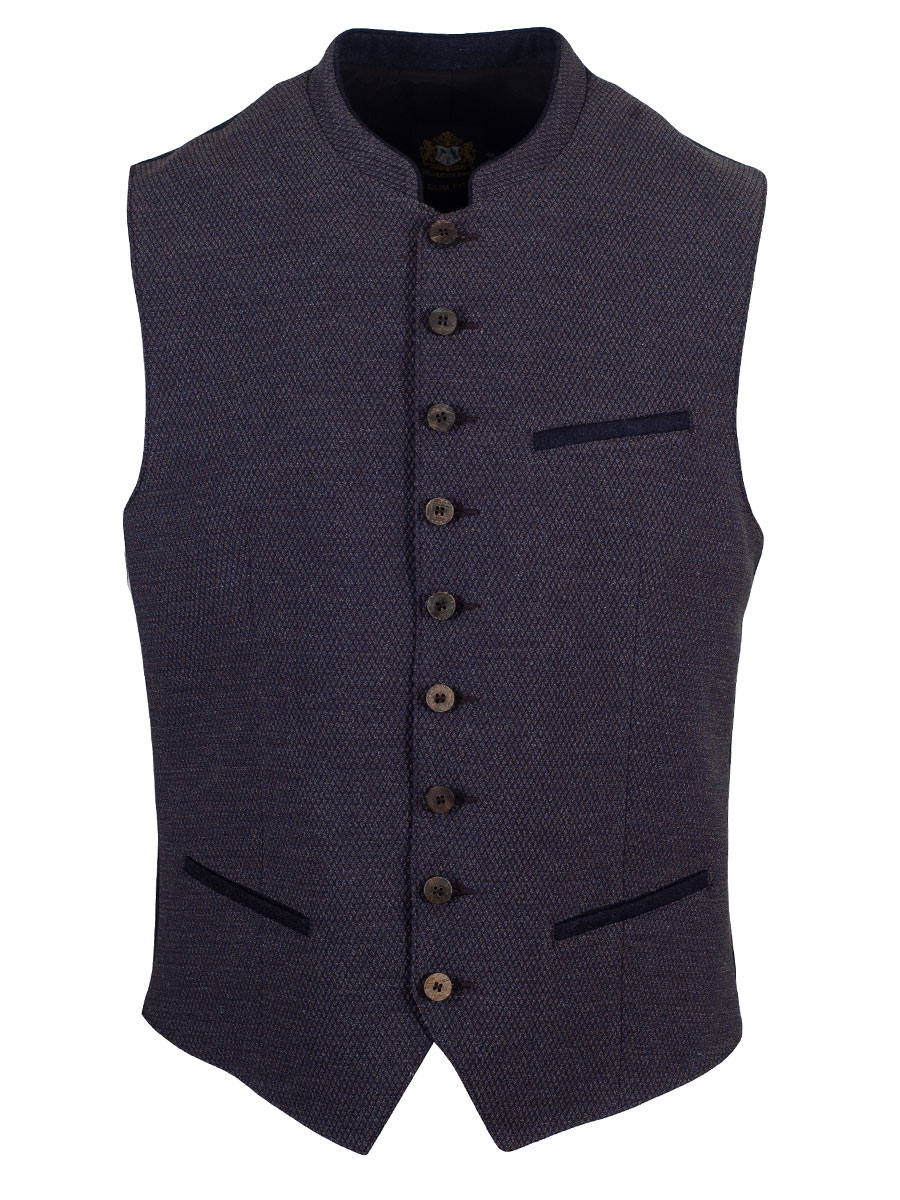 Hammerschmid Herrenweste Rudi, marine gemustert