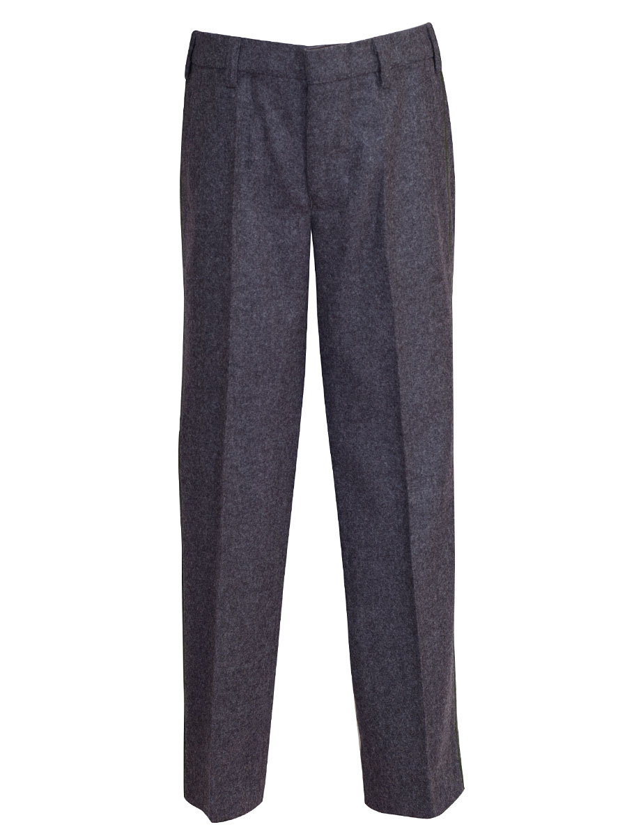 Kinder-Lodenhose KH Starnberg, stein, seitlich grüne Lodenbiese