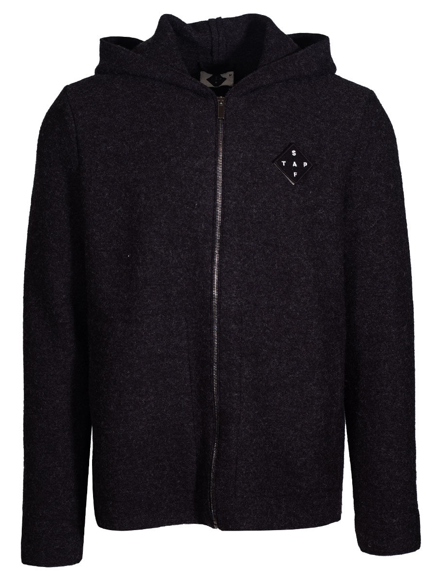 Stapf Walkjacke, Marley, anthrazit, Kapuze, Reißverschluss