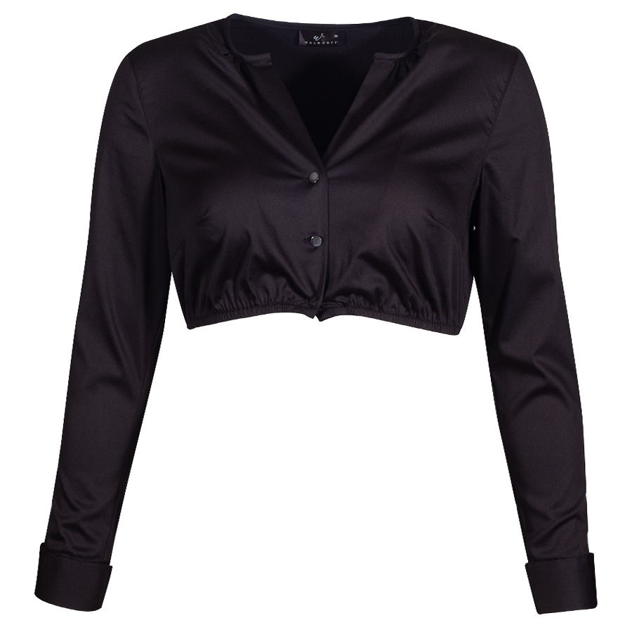 Waldorff Dirndlbluse schwarz, Langarm, Manschetten