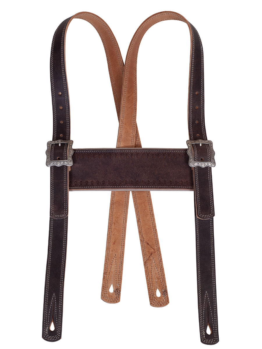 Töpfer Stegträger dunkelbraun mit Prägung, gerader Steg