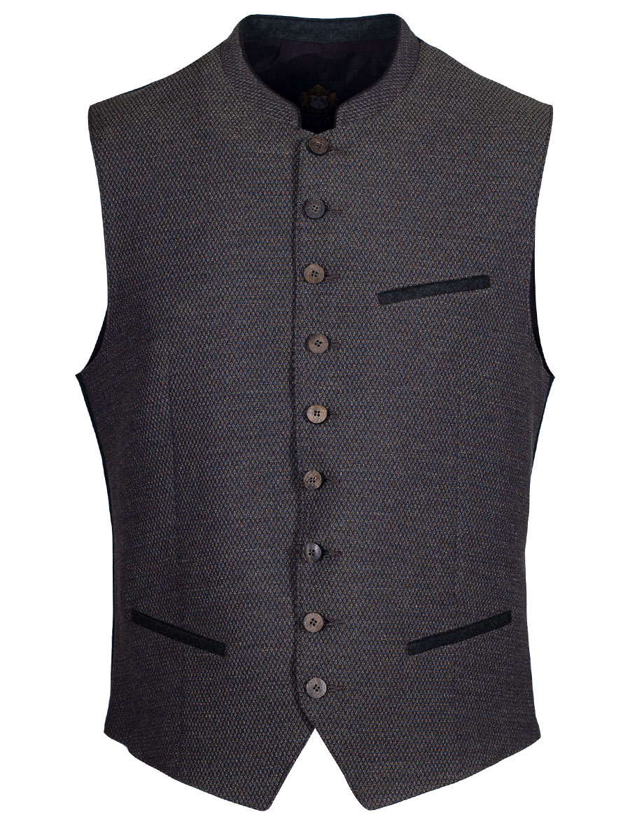 Hammerschmid Herrenweste Rudi, dunkeloliv gemustert